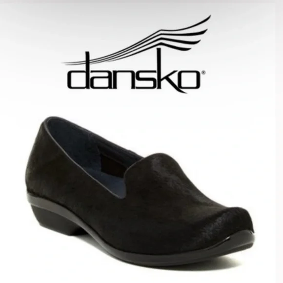 Dansko Olivia Black Slip On Loafer Calf Hair Hide EU Size 38 US 7.5-8 $145 MSRP - Picture 3 of 9